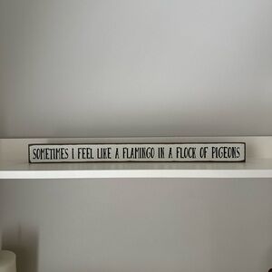 Decorative flamingo sign